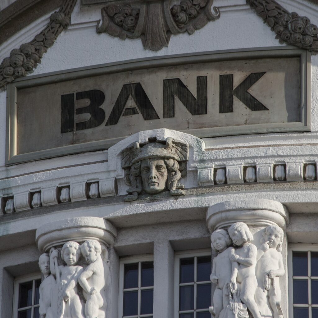 facade of bank building